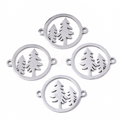 Tarnish Resistant Christmas 201 Stainless Steel Links Connectors STAS-N091-119-1