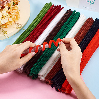 180Pcs 9 Colors DIY Plush Sticks FIND-TA0005-79-1