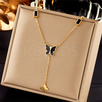304 Stainless Steel Cubic Zirconia Pendant Necklaces FS-WG8DFC4-05-1