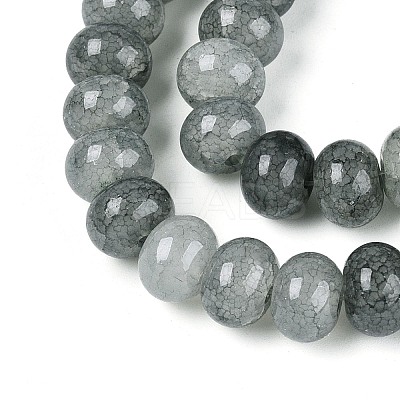 Baking Paint Crackle Glass Beads Strands DGLA-N020-01A-07-1