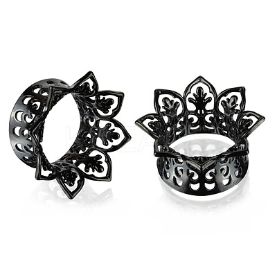 Hollow Out Flower Brass Alloy Ear Tunnels FS-WG7C815-01-1