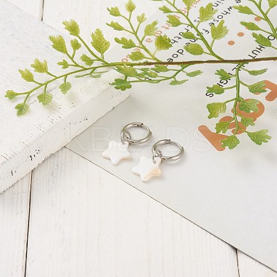 304 Stainless Steel Huggie Hoop Earrings EJEW-JE04403-02-1