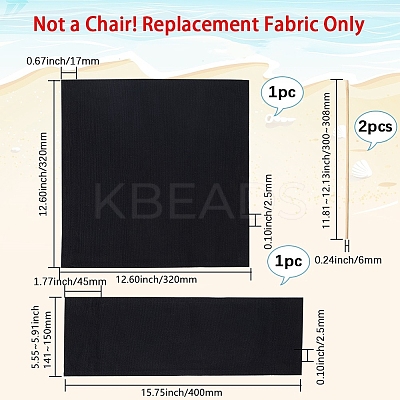 Cloth & Bamboo Sticks for Beach Chair Cloth Replacement Supplies AJEW-WH20018-05A-1