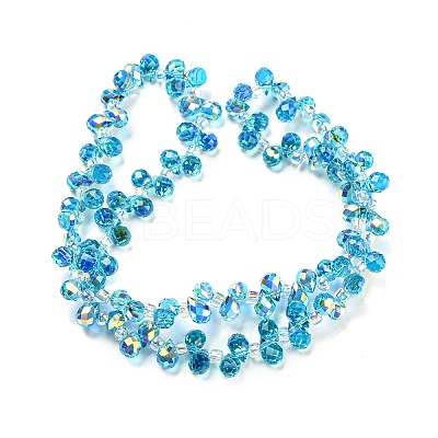Electroplate Transparent Glass Beads Strands EGLA-P052-01A-AB03-1