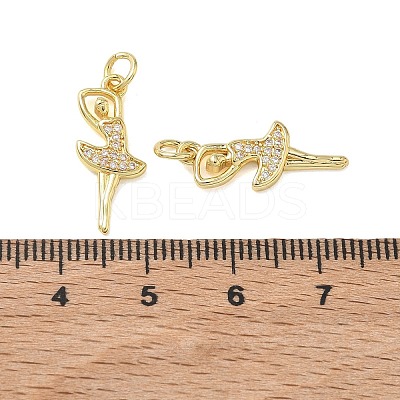 Brass Micro Pave Cubic Zirconia Pendants KK-T085-15D-G-1