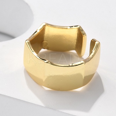 Brass Cuff Rings RJEW-C120-13G-1