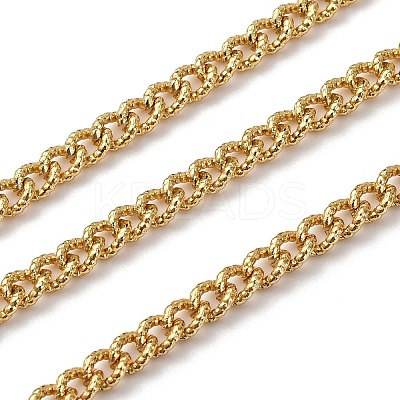 Brass Textured Curb Chains CHC-H113-23G-1