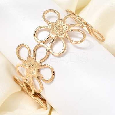 Boho 304 Stainless Steel Hollow Link Cuff Bangles SA-CBA1E89-01C-G-1