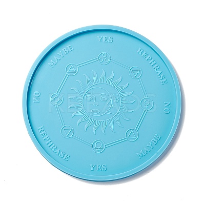Astrology Board Theme Flat Round Cup Mat Silicone Molds LS-DIY-I088-06A-1