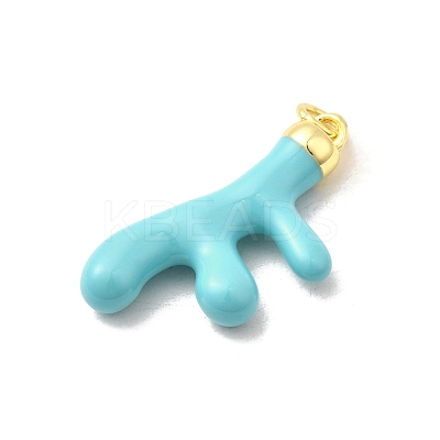 Brass Enamel Pendants KK-I378-06G-1