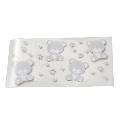 Clear Film Animal Theme Rub on Transfer Stickers for Glass Cups STIC-P009-A01-1