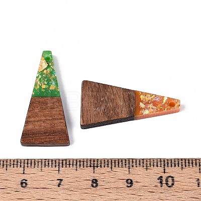 Opaque Resin and Walnut Wood Pendants RESI-T060-01M-1
