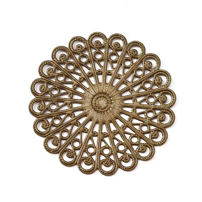 Tibetan Style Brass Filigree Joiners Links FIND-TAC0002-037AB-1
