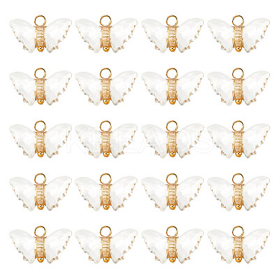 Plating Transparent Acrylic Pendants FIND-DC0004-69-1