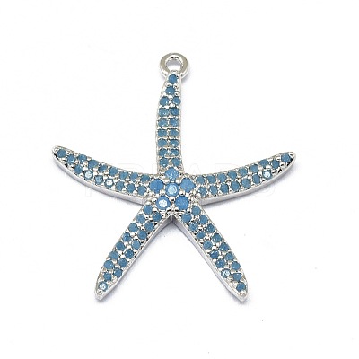 Alloy Micro Pave Cubic Zirconia Pendants PALLOY-F249-15A-P-1