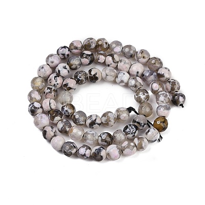 Natural Fire Crackle Agate Beads Strands G-C082-A01-43-1