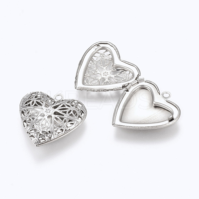 Tarnish Resistant 316 Stainless Steel Diffuser Locket Pendants X-STAS-G146-09P-1