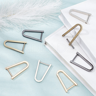 8Pcs 4 Colors Alloy D-Rings with Screw Shackle FIND-WR0005-84-1