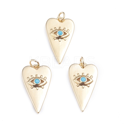 Brass Micro Pave Cubic Zirconia Pendants ZIRC-I042-01B-1