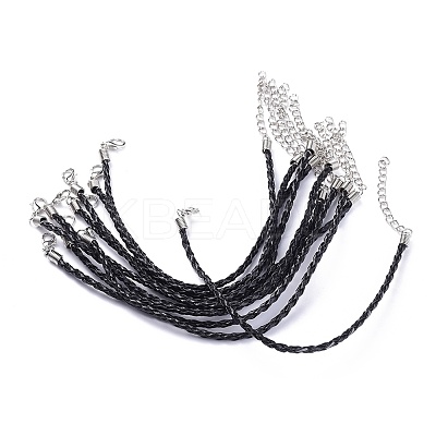 Trendy Braided Imitation Leather Bracelet Making X-BJEW-S076-002-1