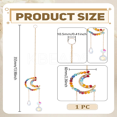 Glass Hanging Suncatchers AJEW-WH0270-714A-1