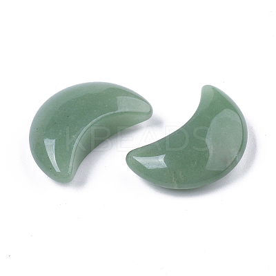 Moon Shape Natural Green Aventurine Healing Crystal Pocket Palm Stones G-T132-001C-1