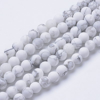 Natural Howlite Beads Strands LS-G-T055-6mm-02-1