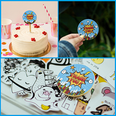5 Sheets Round Dot PVC Waterproof Decorative Sticker Labels DIY-WH0481-38-1