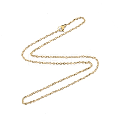 304 Stainless Steel Cable Chains Necklace for Men Women NJEW-N050-A02-G20-1
