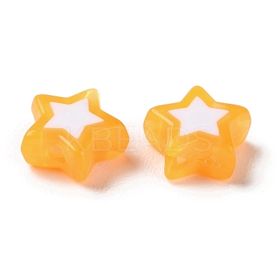 Star Acrylic Beads TACR-C001-02E-1