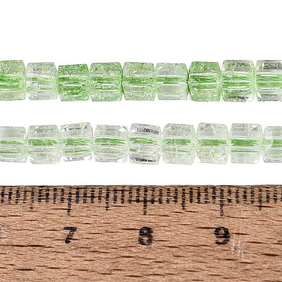 Crackle Transparent Glass Beads Strands GLAA-N062-4mm-06-1