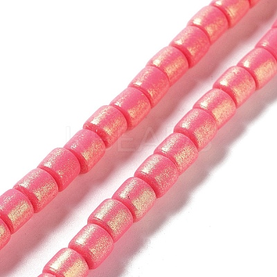 Spray Painted Handmade Polymer Clay Beads Strands CLAY-F004-A-1