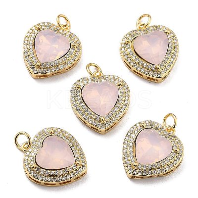 Eco-Friendly Brass Micro Pave Cubic Zirconia Pendants ZIRC-H122-03G-02-1