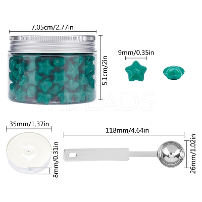 Sealing Wax Particles Kits for Retro Seal Stamp DIY-CP0003-54O-1