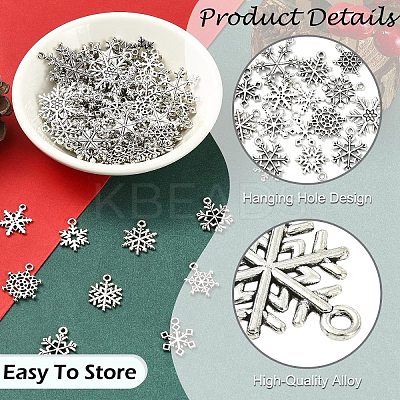 96Pcs 16 Styles Tibetan Style Alloy Pendants FIND-YW0008-69-1
