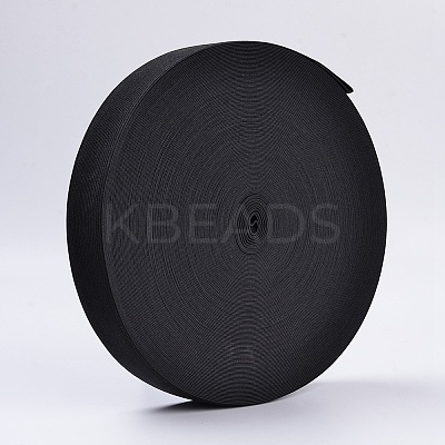 Flat Elastic Rubber Cord/Band LS-EC-WH0002-25mm-04-1