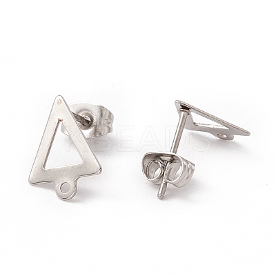 Non-Tarnish 201 Stainless Steel Stud Earring Findings EJEW-A071-19P-1