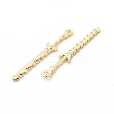 Rack Plating Alloy Big Pendants PALLOY-E025-13G-1