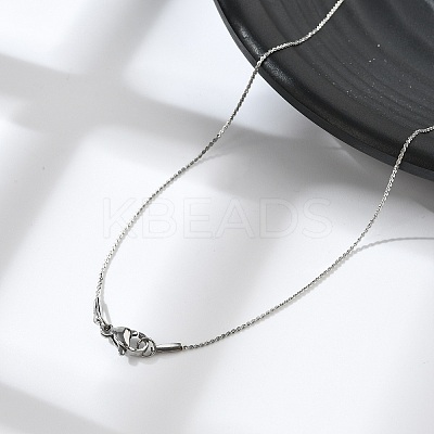 Non-Tarnish 304 Stainless Steel Serpentine Chain Necklace for Men Women NJEW-G076-01A-P-1