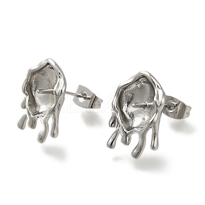 Brass Stud Earring Findings KK-K388-11P-1