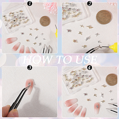 Star Alloy Rhinestone Cabochons MRMJ-CP0001-43C-1