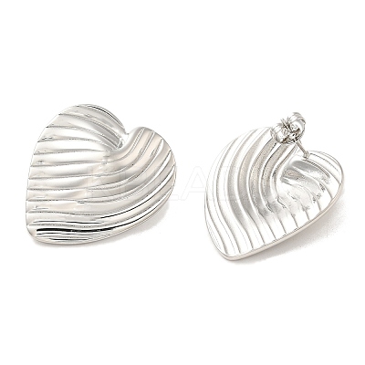 Non-Tarnish 304 Stainless Steel Stud Earrings EJEW-K268-09P-1