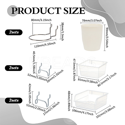 15 Sets 3 Styles 201 Stainless Steel & Iron Hook Hangers AJEW-FG0004-61-1