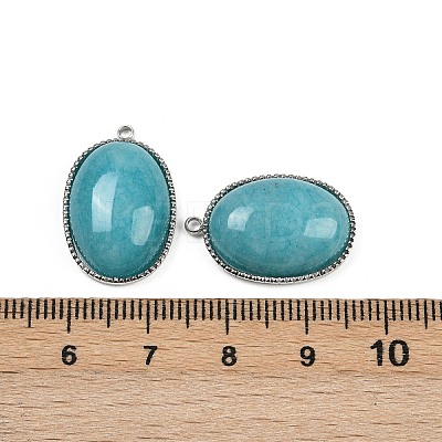 Dyed Natural White Jade Pendants STAS-F322-15P-03-1