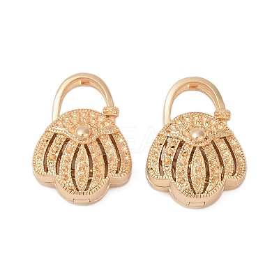 Brass Pendant Rhinestone Settings KK-G532-19G-1