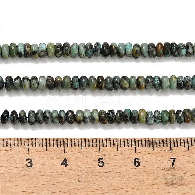 Natural African Turquoise(Jasper) Beads Strands G-L635-A40-4x2mm-1