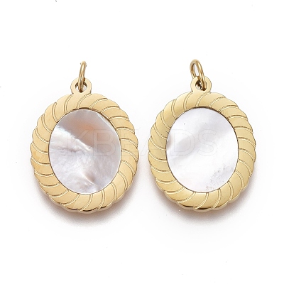 Natural Shell Charms STAS-H100-02G-1