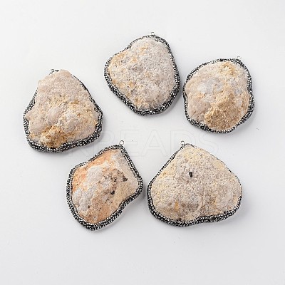 Nuggets Natural Druzy Agate Big Pendants G-K096-01-1