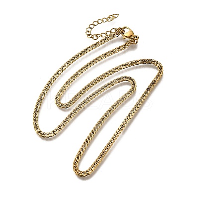 3MM 304 Stainless Steel Wheat Chain Necklaces for Men LS-STAS-V011-03D-G-1