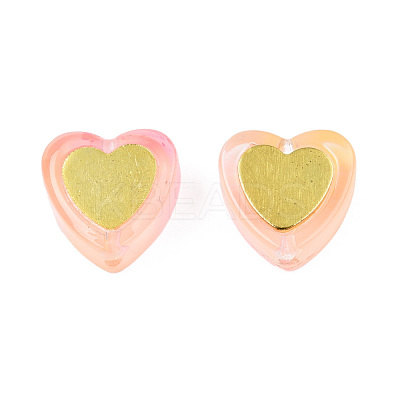 Transparent Spray Painted Glass Beads LAMP-N032-05-B01-1
